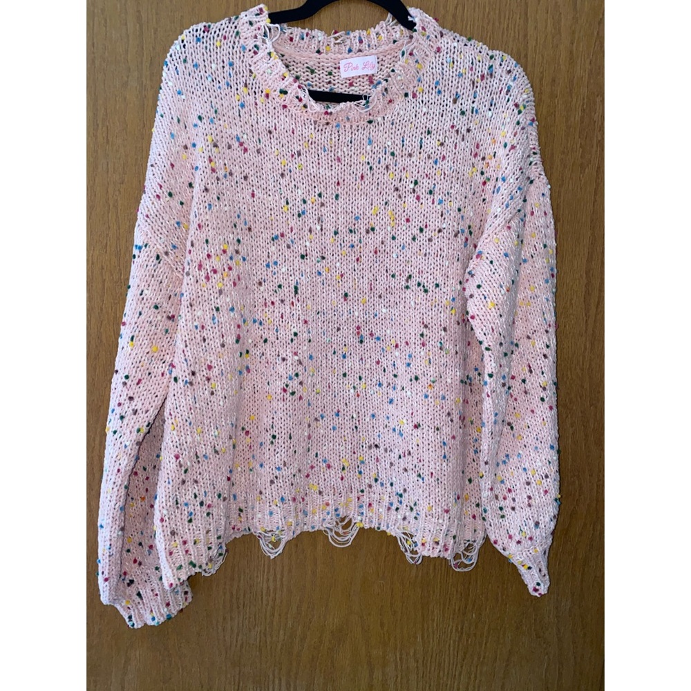 Light pink confetti sweater